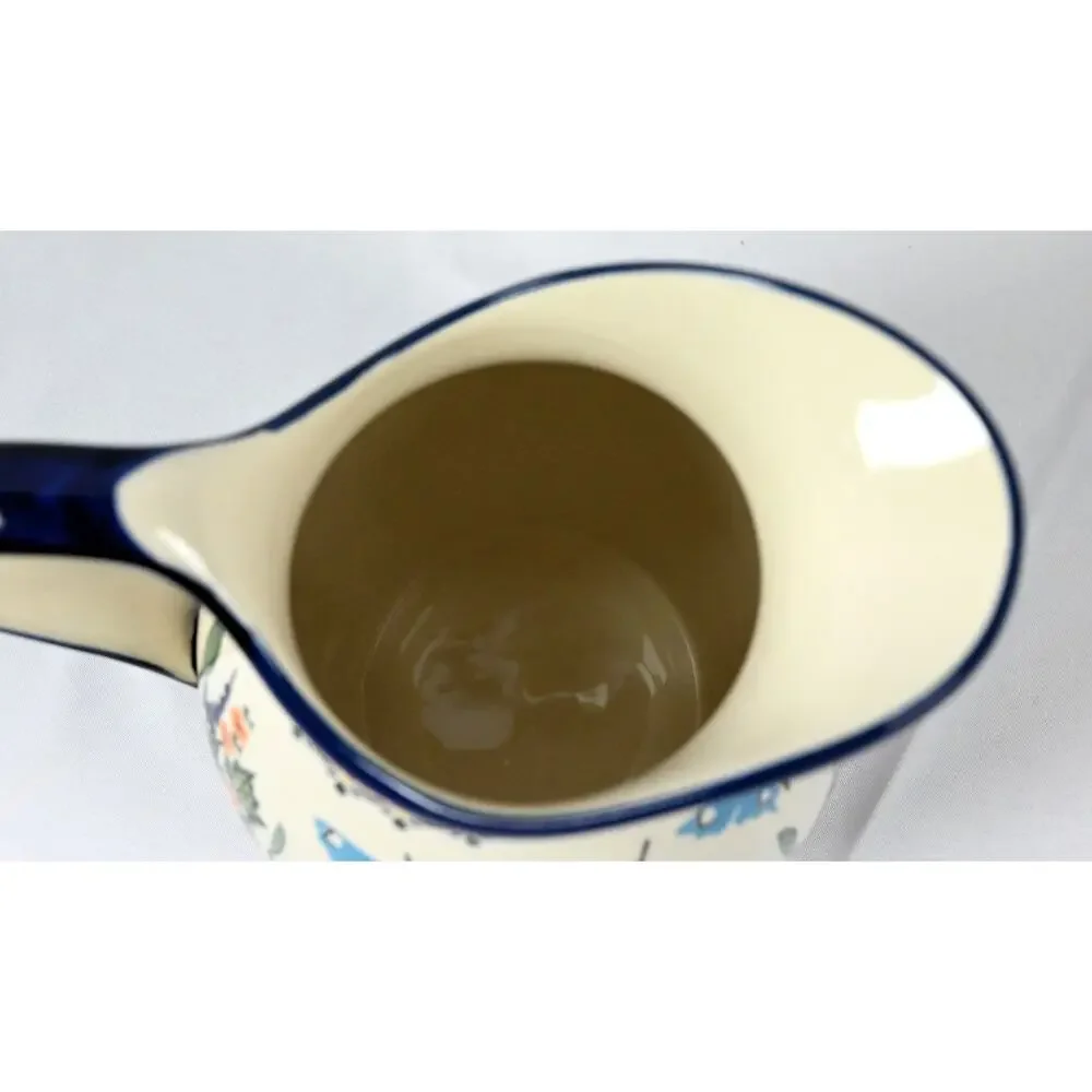 Ceramika Bolestawiec Poland Unikat 1160 J. Skretowska Hand Painted Pitcher